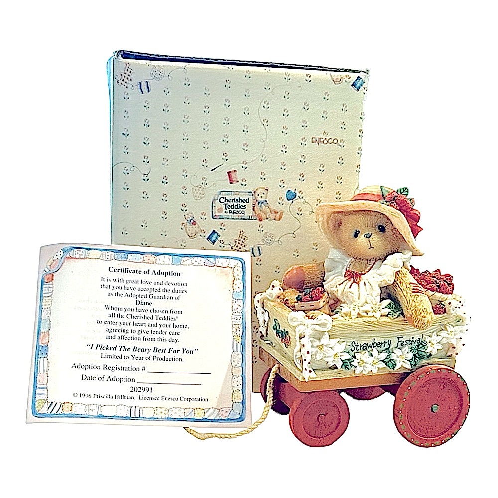 Cherished Teddies Diane Bear Enesco 1996 #202991 w/ Box & Certificate - Picture 8 of 9